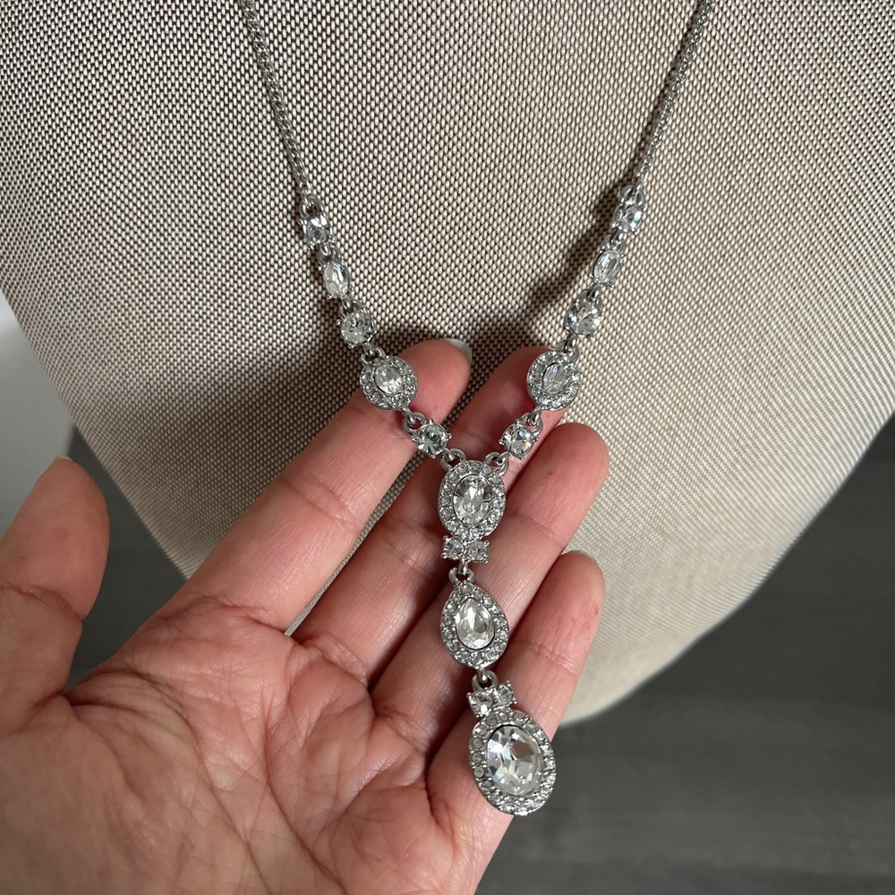 Givenchy Multi-Crystal Y-Neck Necklace